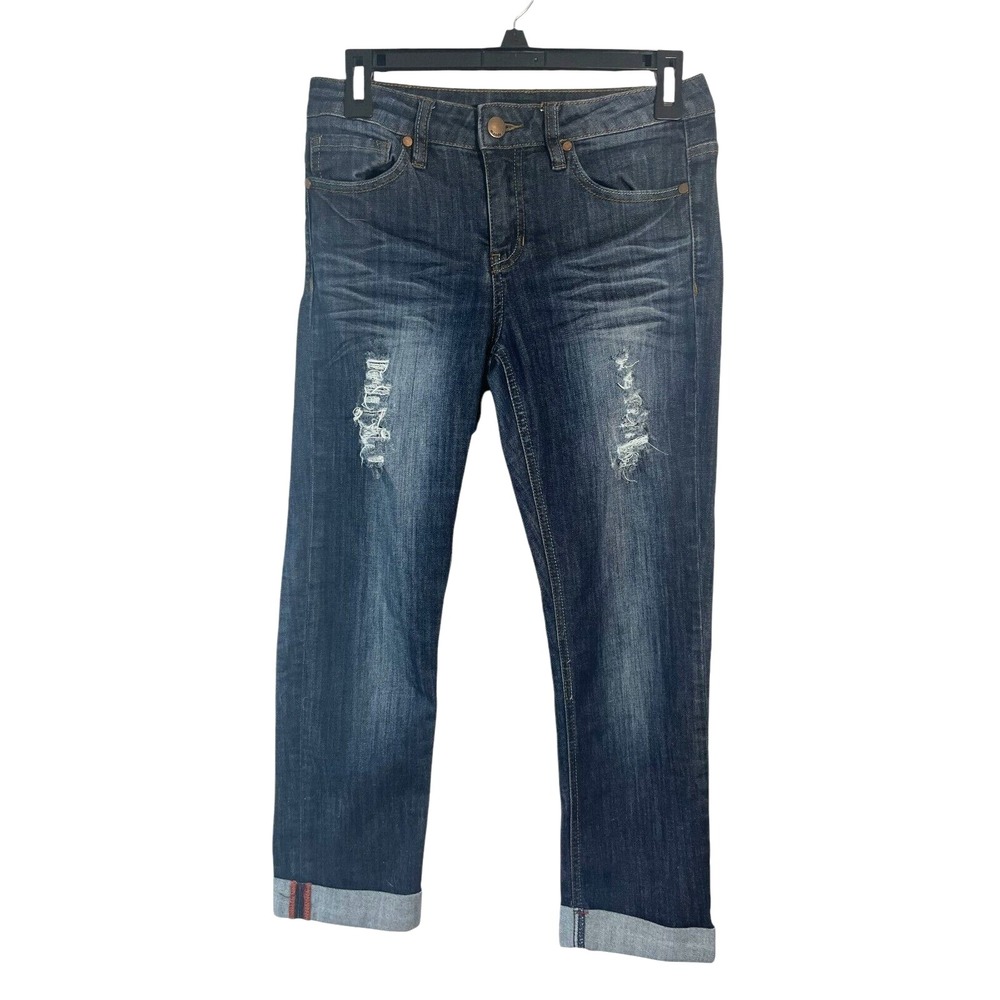 Mindcode Women's Juniors‎ Capri Jeans Skinny 7 Distressed